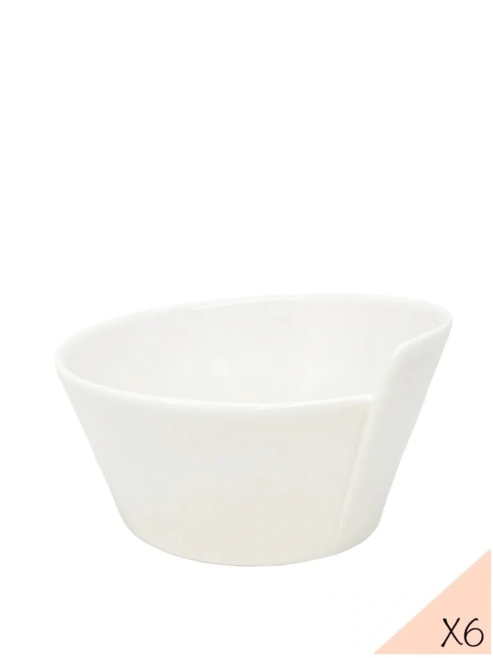 Villeroy & Boch NewWave Small Round Rice Bowls White Porcelain Set of 6 New NWT